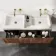 Malta Fluted Black Walnut Double Wall Hung Drawer Vanity with Marble Top & Cody Basin 1200mm