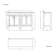 Bermuda Dove Grey Cabinet with Marble Top 1200mm - Excludes Counter Top Basins