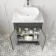 Lucia Graphite Grey Vanity with Marble Top & Curved Counter Top Basin 640mm