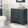 Lucia Inky Blue Vanity with Oak Effect Top & Round Counter Top Basin 840mm