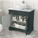 Lucia Inky Blue Vanity with Marble Top & Round Counter Top Basin 840mm