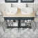 Lucia Inky Blue Double Vanity with Oak Effect Top & Curved Counter Top Basin 1200mm