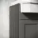 Monaco Graphite Grey Combination Vanity Traditional Basin and Hudson Toilet with Wooden Seat 1500mm - Brushed Brass Accents
