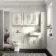 Monaco Chalk White Combination Vanity Basin with Marble Top and Hudson Toilet with Wooden Seat 1500mm - Brass Knurled Handles