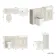 Monaco Chalk White Combination Vanity Traditional Basin and Hudson Toilet with Wooden Seat 1500mm - Brass Knurled Handles