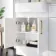 Harper Gloss White Basin Vanity and Back To Wall Toilet Unit 1200mm (Excludes Toilet) - Brushed Brass Accents