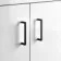 Quartz Gloss White Combination Vanity Basin and Houston Toilet 1050mm - Black Accents