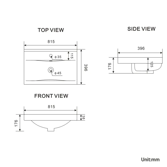 Bermuda Graphite Grey Basin Vanity 800mm - Brass Knurled Handles