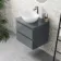 Corsica Storm Grey Wall Hung Drawer Vanity with Oval Counter Top Basin 600mm
