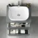 Corsica Storm Grey Wall Hung Drawer Vanity with Curved Counter Top Basin 600mm