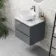 Corsica Storm Grey Wall Hung Drawer Vanity with Marble Top & Round Counter Top Basin 600mm
