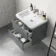 Corsica Storm Grey Wall Hung Basin Drawer Vanity 600mm