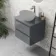 Corsica Storm Grey Wall Hung Drawer 600mm - Excludes Counter Top Basin