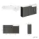 Monaco Graphite Grey Combination Vanity Traditional Basin with Marble Top 1500mm (Excludes Pan & Cistern)
