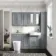 Monaco Dove Grey Combination Vanity Basin with Marble Top and Boston Toilet 1500mm