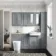 Monaco Dove Grey Combination Vanity Traditional Basin with Marble Top and Boston Toilet 1500mm