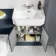 Monaco Inky Blue Combination Vanity Traditional Basin and Boston Toilet 1200mm
