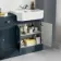 Monaco Inky Blue Combination Vanity Traditional Basin and Seattle Toilet 1500mm