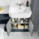 Monaco Inky Blue Combination Vanity Traditional Basin with Marble Top & Atlanta Toilet 1200mm