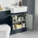 Monaco Inky Blue Combination Vanity Traditional Basin with Marble Top & Boston Toilet 1200mm