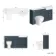 Monaco Inky Blue Combination Vanity Traditional Basin with Marble Top and Seattle Toilet 1500mm
