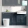 Monaco Inky Blue Combination Vanity Traditional Basin with Marble Top and Boston Toilet 1500mm