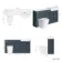 Monaco Inky Blue Combination Vanity Traditional Basin with Marble Top and Boston Toilet 1500mm