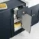 Monaco Inky Blue Basin Vanity and Back To Wall Unit 1500mm (Excludes Pan & Cistern) - Brushed Brass Accents