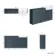 Monaco Inky Blue Basin Vanity and Back To Wall Unit 1500mm (Excludes Pan & Cistern) - Brushed Brass Accents