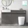 Foster Tungsten Grey Combination Vanity Basin and Boston Toilet 1500mm