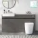 Foster Tungsten Grey Combination Vanity Basin with Marble Top & Boston Toilet 1500mm