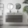 Corsica Tungsten Grey Wall Hung Drawer Vanity with Marble Top 1200mm - Excludes Counter Top Basin