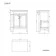 Bermuda Dove Grey Cabinet with Marble Top 600mm - Excludes Counter Top Basin