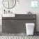 Foster Tungsten Grey Combination Vanity Basin and Houston Toilet 1500mm
