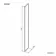 Munich Matt Black Framed Easy Clean 8mm Wet Room Shower Glass Return Panel 250mm