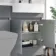 Foster Stone Grey Basin Vanity With Back To Wall Unit 1200mm - Right Handed