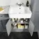 Monaco Dove Grey Combination Vanity Basin with Marble Top 1500mm (Excludes Pan & Cistern)