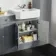 Monaco Dove Grey Combination Vanity Traditional Basin with Marble Top 1500mm (Excludes Pan & Cistern)