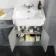 Monaco Dove Grey Combination Vanity Traditional Basin with Marble Top 1500mm (Excludes Pan & Cistern)