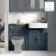 Monaco Inky Blue Basin Vanity and Back To Wall Unit 1200mm (Excludes Pan & Cistern)