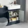 Monaco Inky Blue Basin Vanity and Back To Wall Unit 1200mm (Excludes Pan & Cistern)