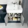 Monaco Inky Blue Basin Vanity and Back To Wall Unit 1500mm (Excludes Pan & Cistern)