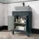 Bermuda Inky Blue Cabinet with Marble Top 600mm - Excludes Counter Top Basin
