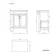 Bermuda Inky Blue Cabinet with Marble Top 600mm - Excludes Counter Top Basin