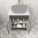 Lucia Graphite Grey Cabinet with Marble Top 640mm (Excludes Counter Top Basin) - Brushed Brass Accents