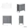 Bermuda Dove Grey Cabinet with Marble Top 800mm Excludes Counter Top Basin - Brass Knurled Handles