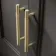 Lucia Graphite Grey Cabinet with Oak Effect Top 1200mm (Excludes Counter Top Basins) - Brass Knurled Handles
