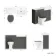 Monaco Graphite Grey Combination Vanity Basin with Marble Top & Hudson Toilet with Wooden Seat 1200mm