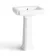 Hudson Traditional High-Level Toilet With Midnight Green Seat & Pedestal Basin - Single Tap Hole