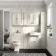 Monaco Chalk White Combination Vanity Basin and Hudson Toilet with Wooden Seat 1500mm